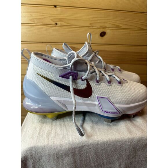 Nike Force Zoom Trout 9 Elite Baseball Cleats Metal "Rainbow" NEW Men's Size 8 - Picture 2 of 8